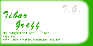 tibor greff business card